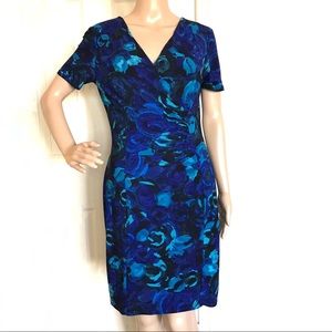 Evan Picone Ruched Floral Dress Size 8P